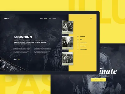 Illuminate the Past app design landing layout memory page subtl ui ux victim visuality visux web