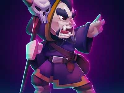 TCG Character: Warlock avatar character fantasy game mascot medieval sticker tcg trading card twitch unity warlock