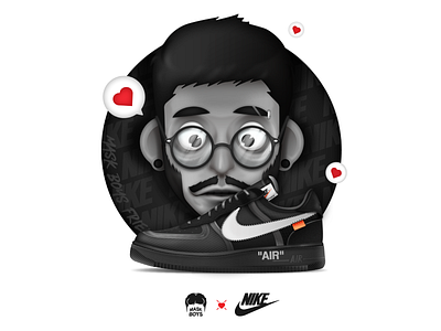 LOVE NIKE black branding illustration vector 设计