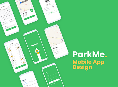 park me Mobile App android app design design figma figmaafrica mobile app nigeria parking app ui design ux ui