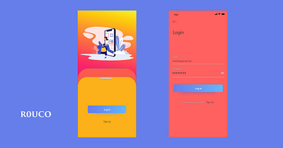 Rouco shopping App app design illustration login rouco rouco shopping ux web