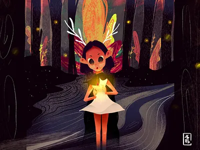 Little Witch art character design character illustration cute digital painting girl illustration procreate