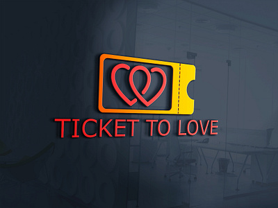 TICKET TO LOVE PROFESSIONAL LOGO branding business logo clean design flat icon identity illustration illustrator lettering logo logo design logodesign minimal minimalist logo modern logo professional logo