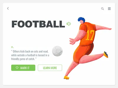 Football illustration painting ui ui design