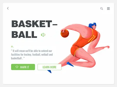 Basketball illustration painting ui ui design