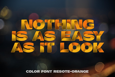 Color font ResotE-Orange color font font orange svg font typeface typography