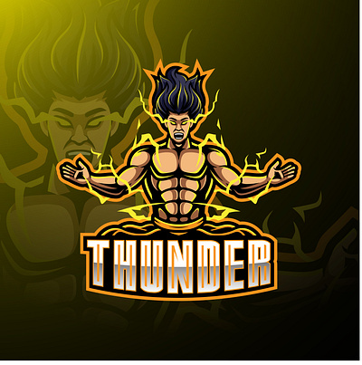 Thunder sport mascot logo design atlantis branding design esport esports game design graphic design illustration king logo mascot logo