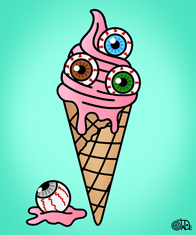 Eye-Scream creepy eyeball halloween ice cream ice cream cone soft serve spooky