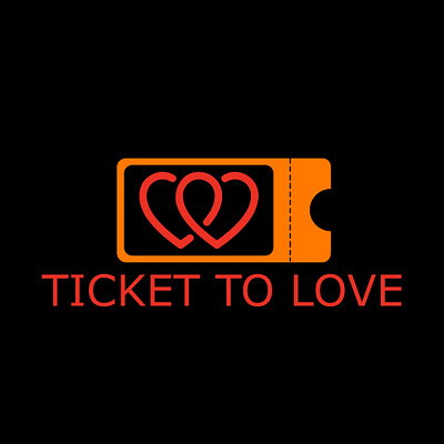 TICKET TO LOVE PROFESSIONAL LOGO branding business logo clean design flat icon identity illustration illustrator lettering logo logo design logo mark logodesign minimal minimalist logo modern logo professional logo