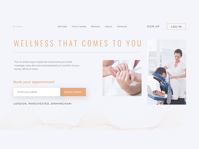 Urban massage animation clean color in animation main page minimalistic motion motion ui ui ux viktor klimenko web wellness