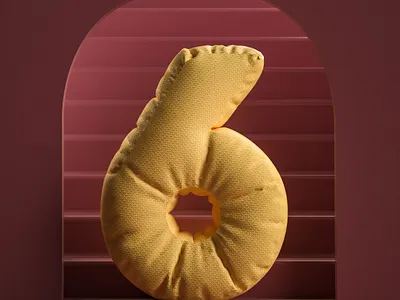 Inflate - Number 06 3d design illustration inflatable number typography