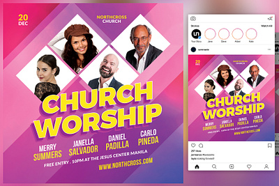 Church Worship Flyer church church branding church design church marketing church template unique