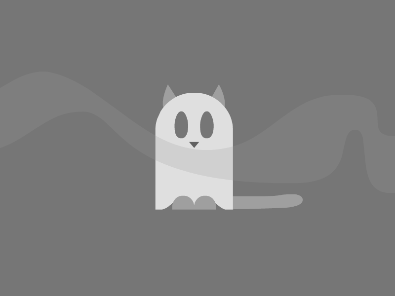 Ghost cat cat flat ghost halloween icons vector