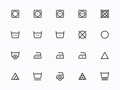 Myicons — Laundry, Care, Fabric vector line icons essential icons flat icons icon design icon pack icons icons design icons pack interface icons line icons myicons ui ui design ui designer ui icons ui kit ui pack ui set web design web designer web ui