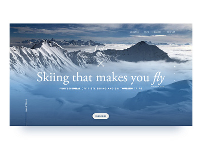 Skiing adobe xd landing page ski skiing snow ui web design website winter winter sports