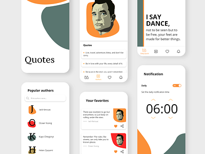 Quote app app app design colorful design font illustration minimalistic simple simple design ui