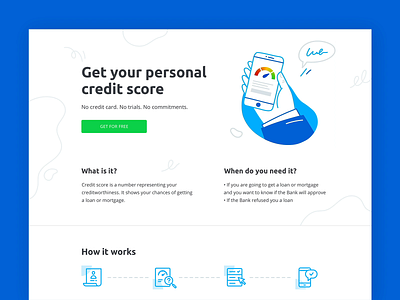 Credit Score animation credit credit card credit score design hand icon illustration landing landing page loan phone rate rating score ui ui design uidesign vector