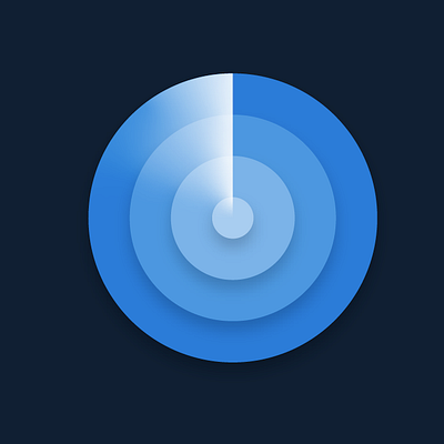 Radar find icon material design