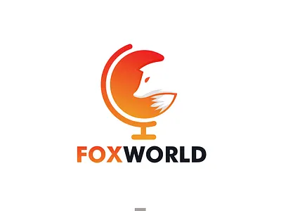 fox world animal art brandidentity fox fox word logo logodesigner logodesigns word