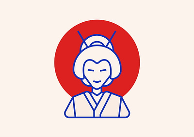 Geisha design illustration japan japanese japanese culture vector