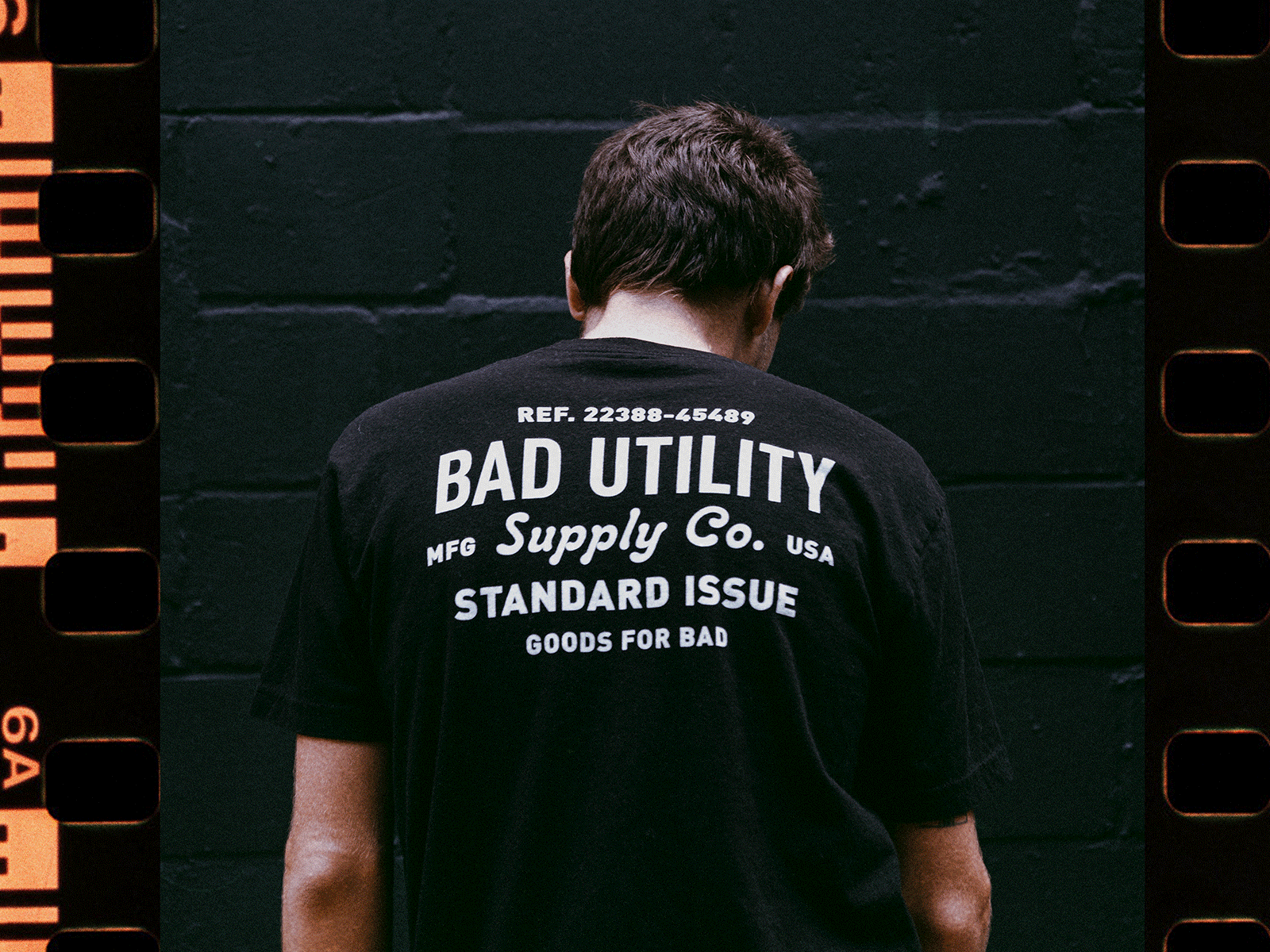 BadUtility Shop Tee apparel apparel design bad utility black black white design designer graphic design logo retro shop tee skateboarding travis pietsch tshirt tshirt design typography vintage