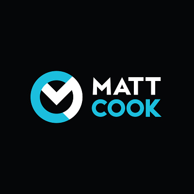 Logo Design | Matt Cook animation logo blue blue logo branding circle logo identity logo logo branding logo design m logo mc mc logo monochromatic motion designer logo typography