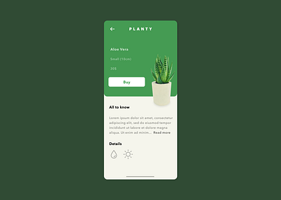 Mobile UI Design for Planty app branding design illustration ui ux web