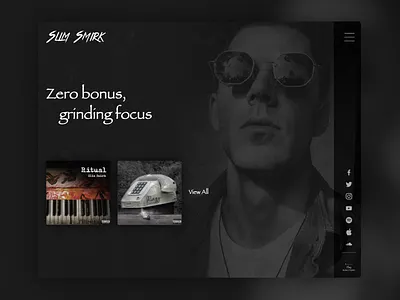 Web Design & Web Development // Slim Smirk artist artist website brand brand design brand identity branding logotype music artist music website ui ui design uiux ux ux design web design website