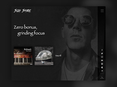 Web Design & Web Development // Slim Smirk artist artist website brand brand design brand identity branding logotype music artist music website ui ui design uiux ux ux design web design website