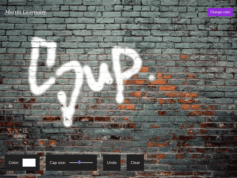 Portfolio 404 page graffiti easter egg animation creative coding curtainsjs fun glsl graffiti illustration javascript playful shaders typogaphy webgl