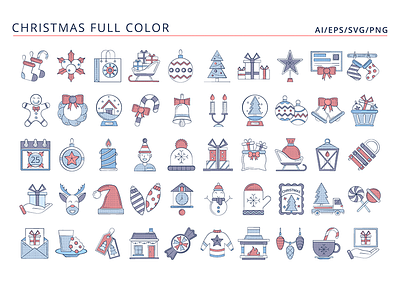 50 Christmas Icons christmas graphics icons typography vector