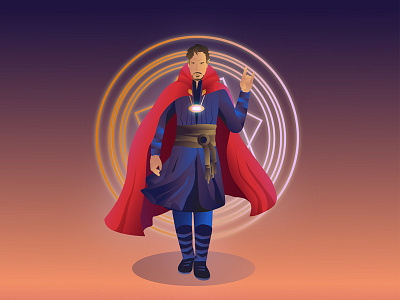 Doctor Strange character character design cover design doctor strange dribbble gradient illustration illustrator new vector