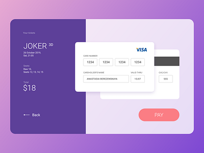 Credit Card Checkout [Daily UI - 002] checkout credit card checkout creditcard daily 100 challenge daily ui daily ui 002 dailyui dailyui 002 dailyuichallenge gradient minimal ui ux