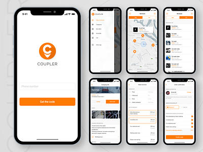 Coupler client IOS app (part II) app design figma ios app map map app search app ui design