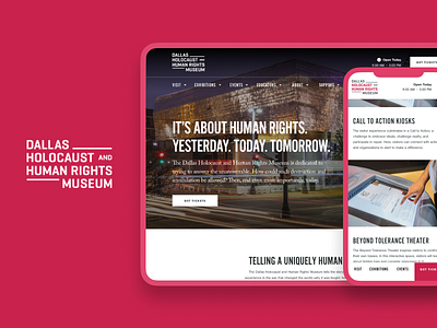 Dallas Holocaust and Human Rights Museum Website ad design desktop magazine marketing mobile museum print typography ui ux web website