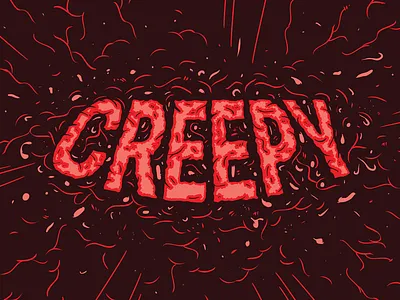 Creepy halloween design illustration typogaphy