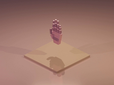 Weighted hand! 2d 3d 3d animation 3d art animation blender blender3d diorama hand human human body isometric isometric design isometric illustration low poly vector