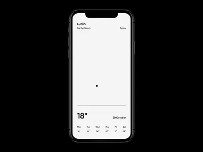 Light Dot · Day app black clean dark day design dot light lights minimal sun ui weather weather app