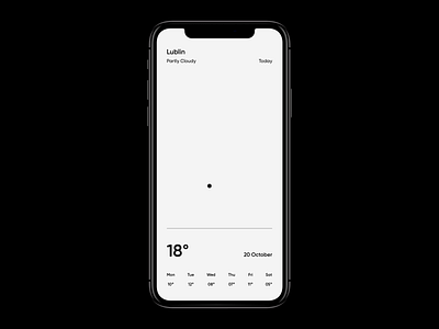 Light Dot · Day app black clean dark day design dot light lights minimal sun ui weather weather app