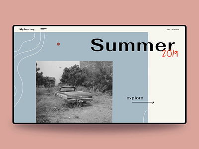 Travel blog - MyJourney blog design development agency homepage design photo simple design travel blog ui website concept