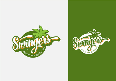 Swingers | Tropical bar logo bar logo design beach bar logo design lettering logo logo design logodesign tropical tropical logo typography