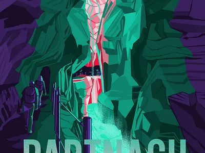Partnach Gorge brand illustration digital illustration digital painting editorial illustration illustration photoshop illustration poster art