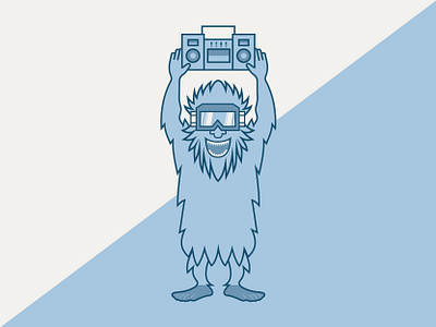 Yeti Party character design design inspiration illustration illustration art illustrations illustrator party radio vector winter yeti