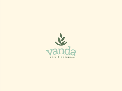 Vanda Ateliê Botânico atelie botanico atelier ateliê botanica floral floricultura leaf logo logo design paisagismo plant logo suculentas vanda atelie