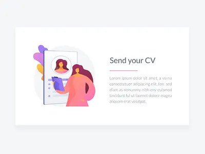 CV/Resume metaphor. Vector illustration, UI example concept concept illustration flat illustration graphic design illustration metaphor ui ui elements uikits vector