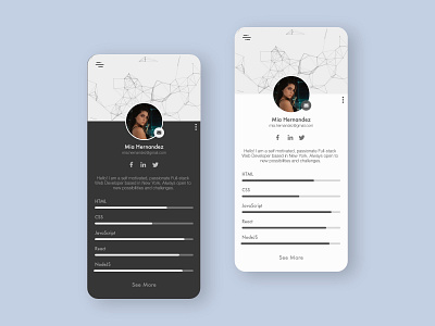 User Profile - DailyUI 6/100 app clean ui daily ui 006 dailyui dailyui006 design dribbble interface simple clean interface ui