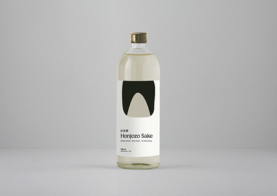 Sake Bottle Design alcohol packaging bottle label graphic design japanese minimalism packagedesign sake