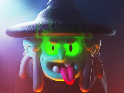Witch character cinema4d halloween horror illustration monster spooky witch