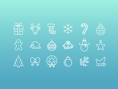 Christmas Icons christmas design holiday icons icons design iconset illustration ui vector xmas