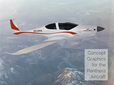 Panthera Concept Art, In Flight aircraft applied graphics branding concept art graphic design vehicle graphics